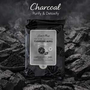 Olivia & Allison Charcoal Cleansing Wipes NEW